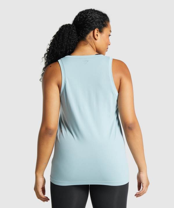 Damske Tielko Gymshark Fit Seamless Loose Modre | VJ8536417